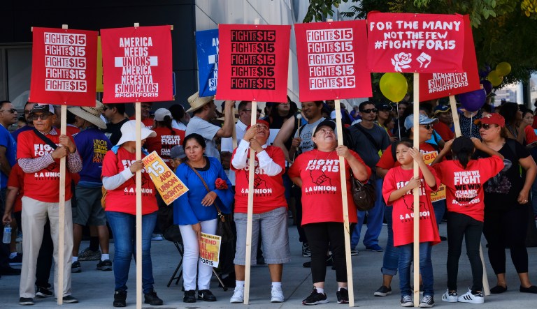 Economists from Miami University and Trinity University found that this $15 minimum wage will cost the state 400,000 jobs by the time it is fully phased-in. (AP Photo/Richard Vogel)