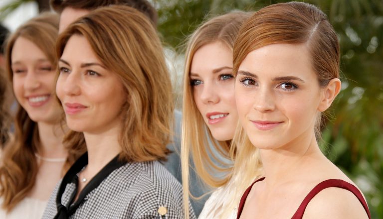 From right, actors Emma Watson, Claire Julien, director Sofia Coppola, and actor Taissa Fariga pose for photographers during a photo call for the film The Bling Ring at the 66th international film festival, in Cannes, southern France, Thursday, May 16, 2013. (AP Photo/Francois Mori)