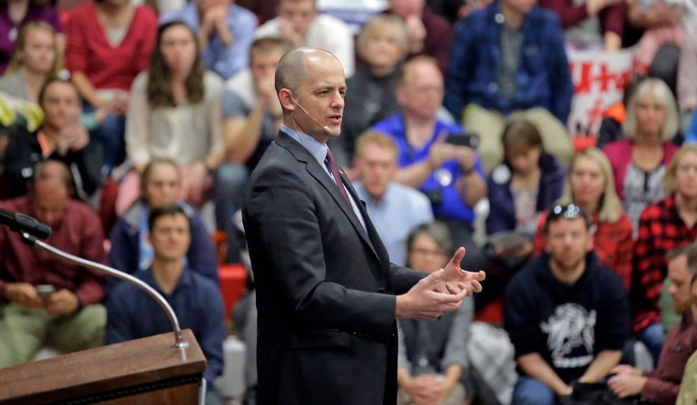 Utahns will not be responsible for making Hillary Clinton president if they give Evan McMullin their six electoral votes. (AP Photo/Rick Bowmer)
