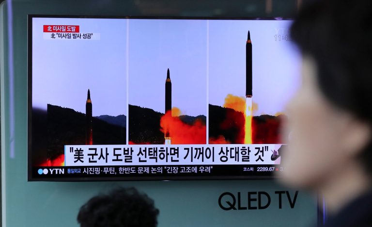 The nearly quarter-billion dollar test is the most realistic test yet, designed to show the U.S. could knock a North Korean nuke out of the sky, if it threatened the U.S. homeland. (AP Photo/Lee Jin-man)