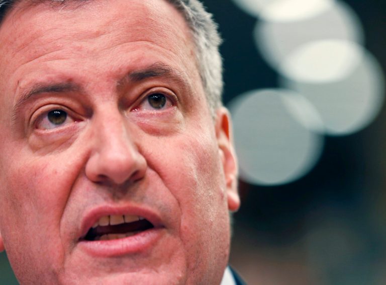 New York City Mayor Bill de Blasio has spent recent days trying to showcase his commitment to the NYPD. (AP Photo/Mike Groll, File)