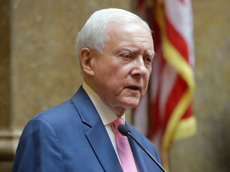 The process has been so twisted by Democrats, Hatch wrote, "We are now watching the confirmation process through the funhouse mirror." (AP Photo/Rick Bowmer)