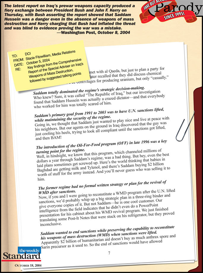 The Duelfer report decoded.