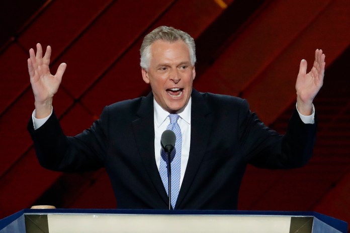 "We have come so far since 2008, but there is still more work to be done. That's why I support Hillary Clinton," said Virginia Gov. Terry McAuliffe. (AP Photo/J. Scott Applewhite)