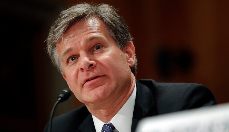 During a congressional hearing, FBI Director Christopher Wray said, 