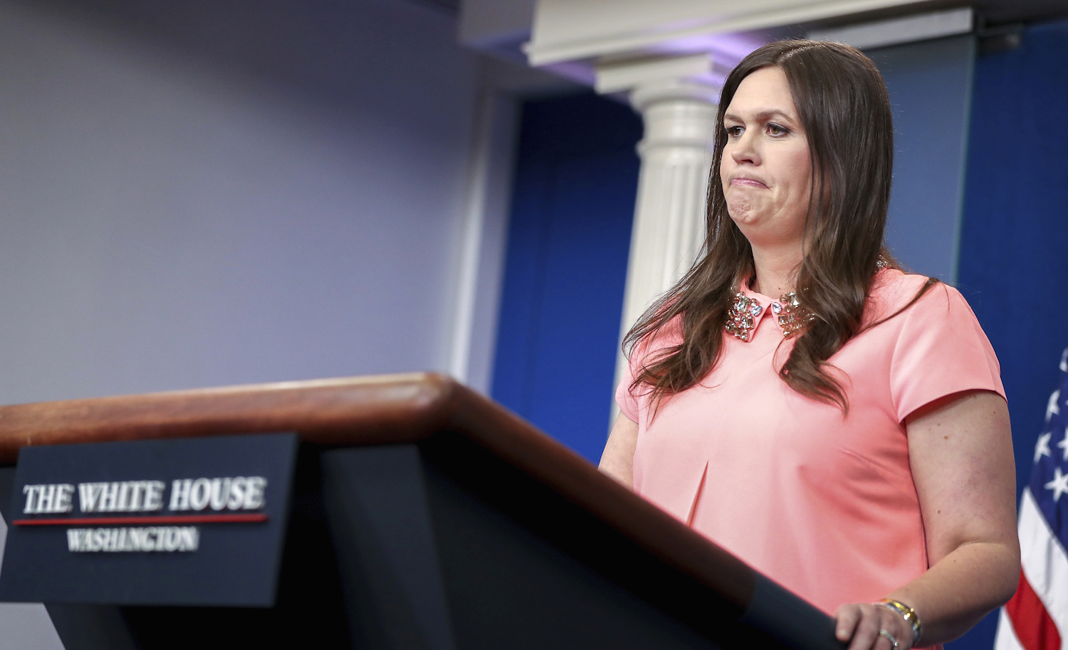 Sarah Sanders admits botched claim on terrorist apprehensions