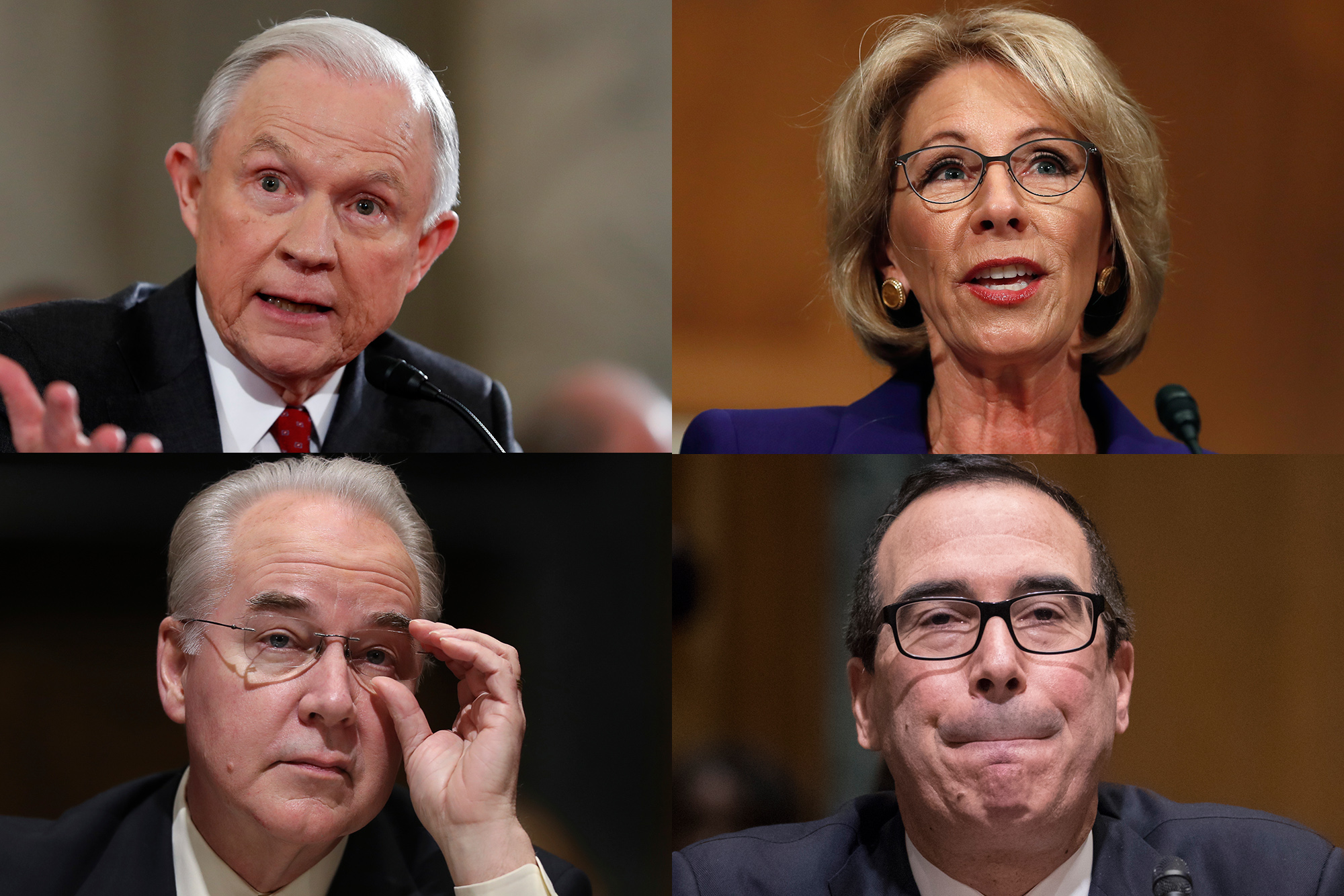 Senate pushes to confirm DeVos, Sessions, Price, Mnuchin next week