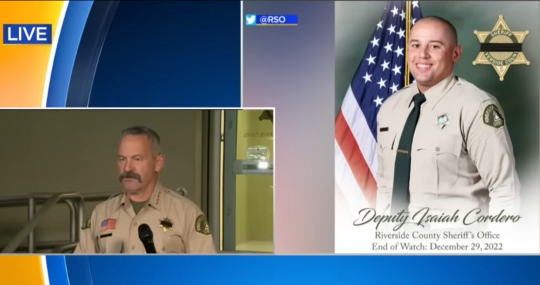 Riverside County Sheriff Chad Bianco discusses killing of Deputy Isaiah Cordero on Dec. 29, 2022.