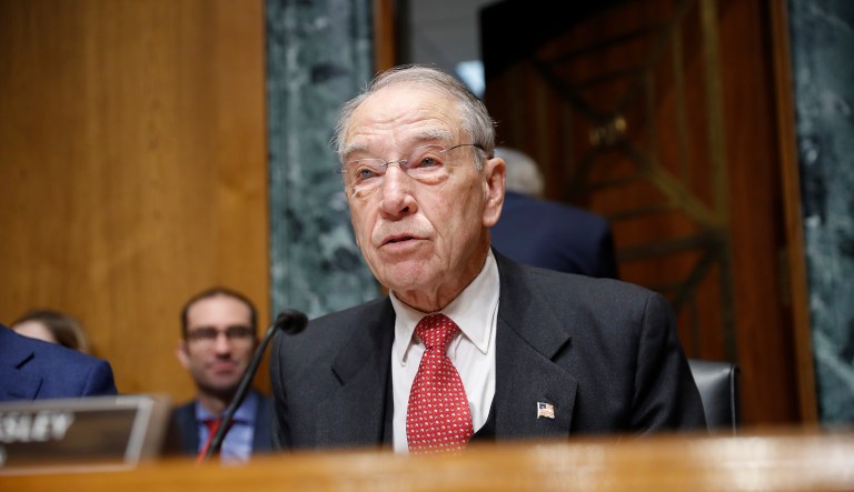 In this Feb. 26, 2019, Sen. Chuck Grassley, R-Iowa, speaks on Capitol Hill in Washington.