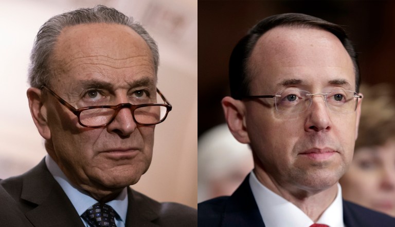 Chuck Schumer and Rod Rosenstein.