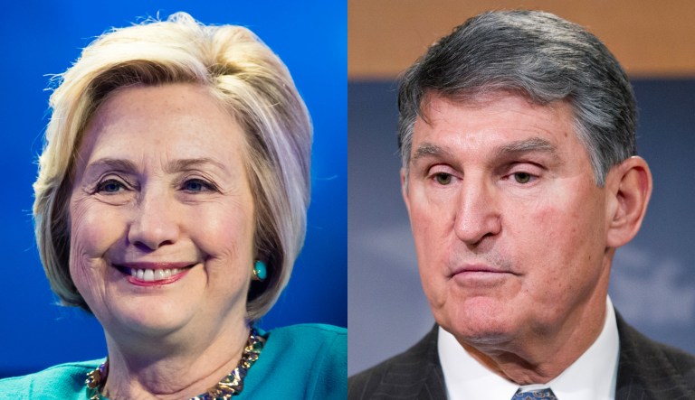 Hillary Clinton and Joe Manchin.