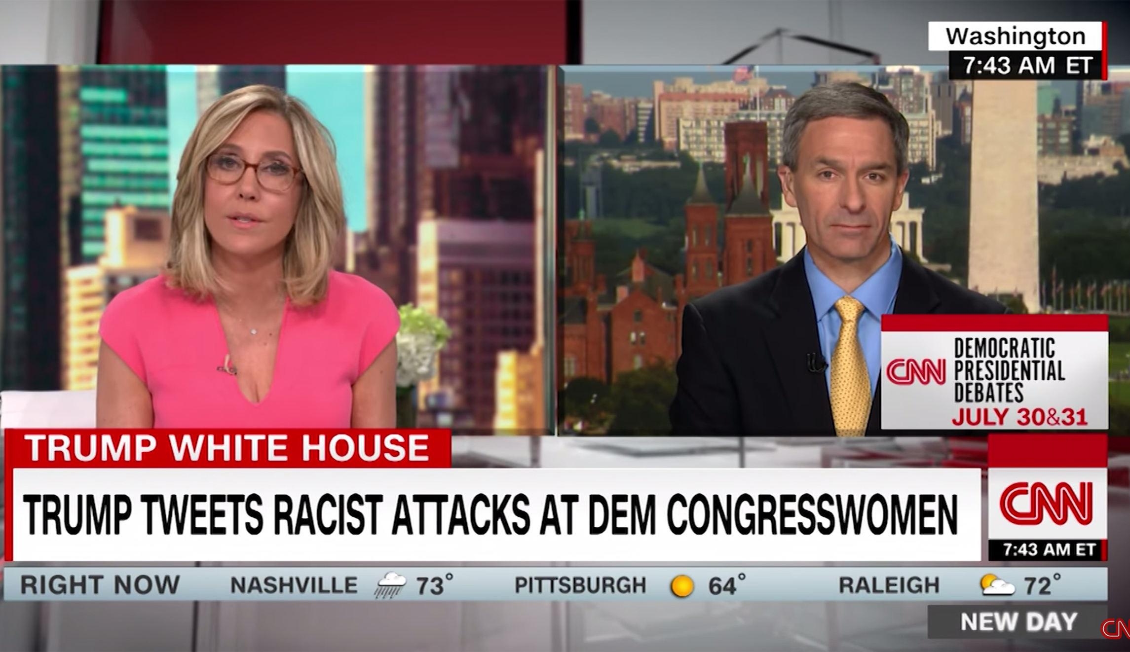 CNN, MSNBC combine to call Trump or his tweets ‘racist’ more than 1,000 times since Sunday