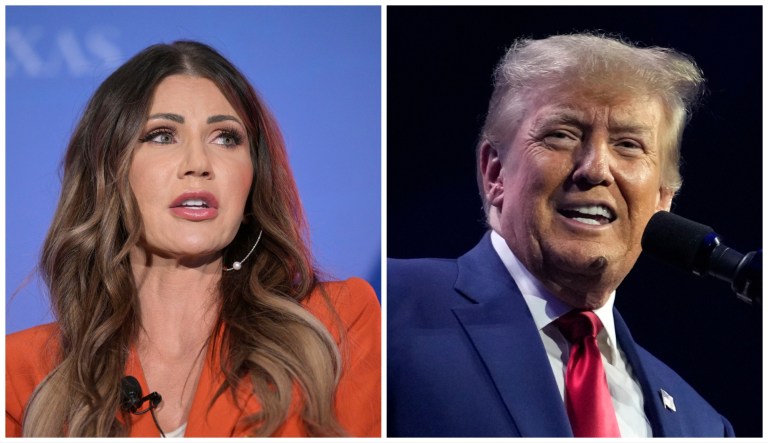Trump’s rare South Dakota visit puts all eyes on possible endorsement from Kristi Noem