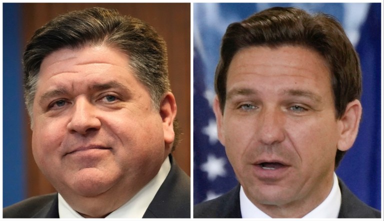 J.B. Pritzker and Ron DeSantis.