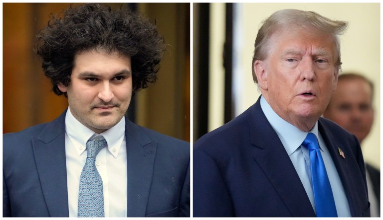 Sam Bankman-Fried and former President Donald Trump.