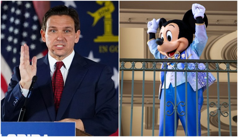Gov. Ron DeSantis (R-FL) and Mickey Mouse