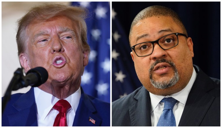 Donald Trump and Alvin Bragg.
