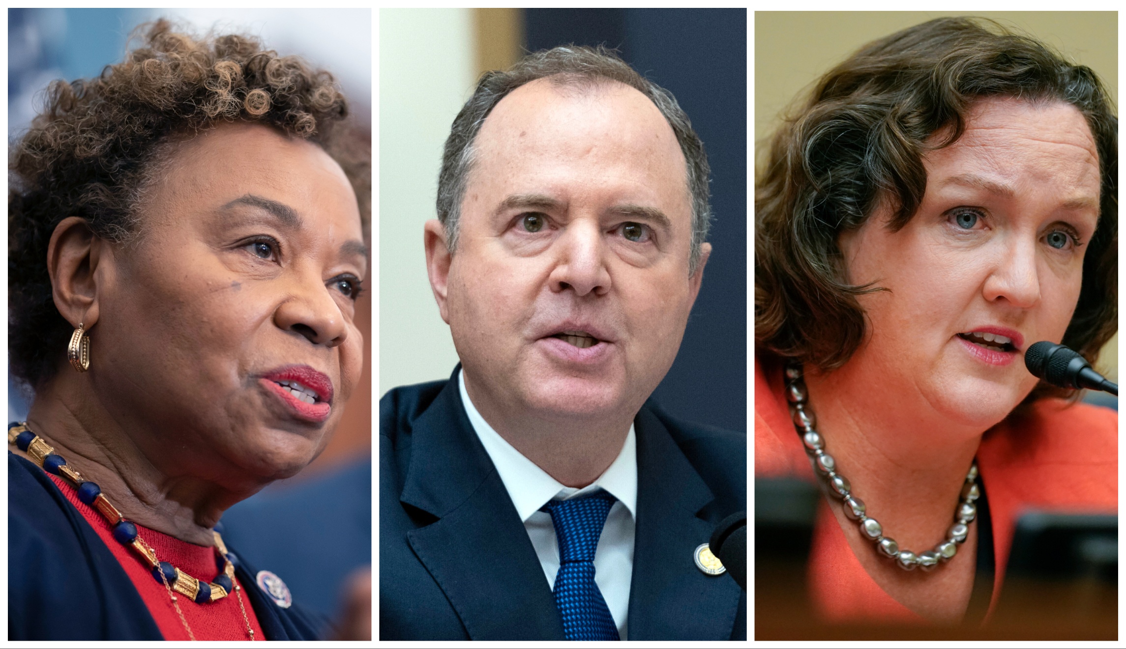 Katie Porter, Barbara Lee, and Adam Schiff