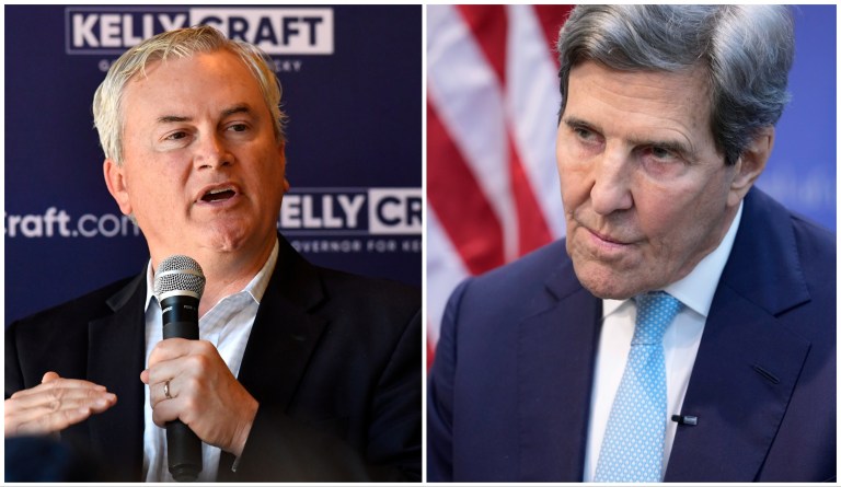 Rep. James Comer (R-KY) promised to keep an eye on Climate Envoy John Kerry and his discussions on climate with China on Friday, May 5, 2023.