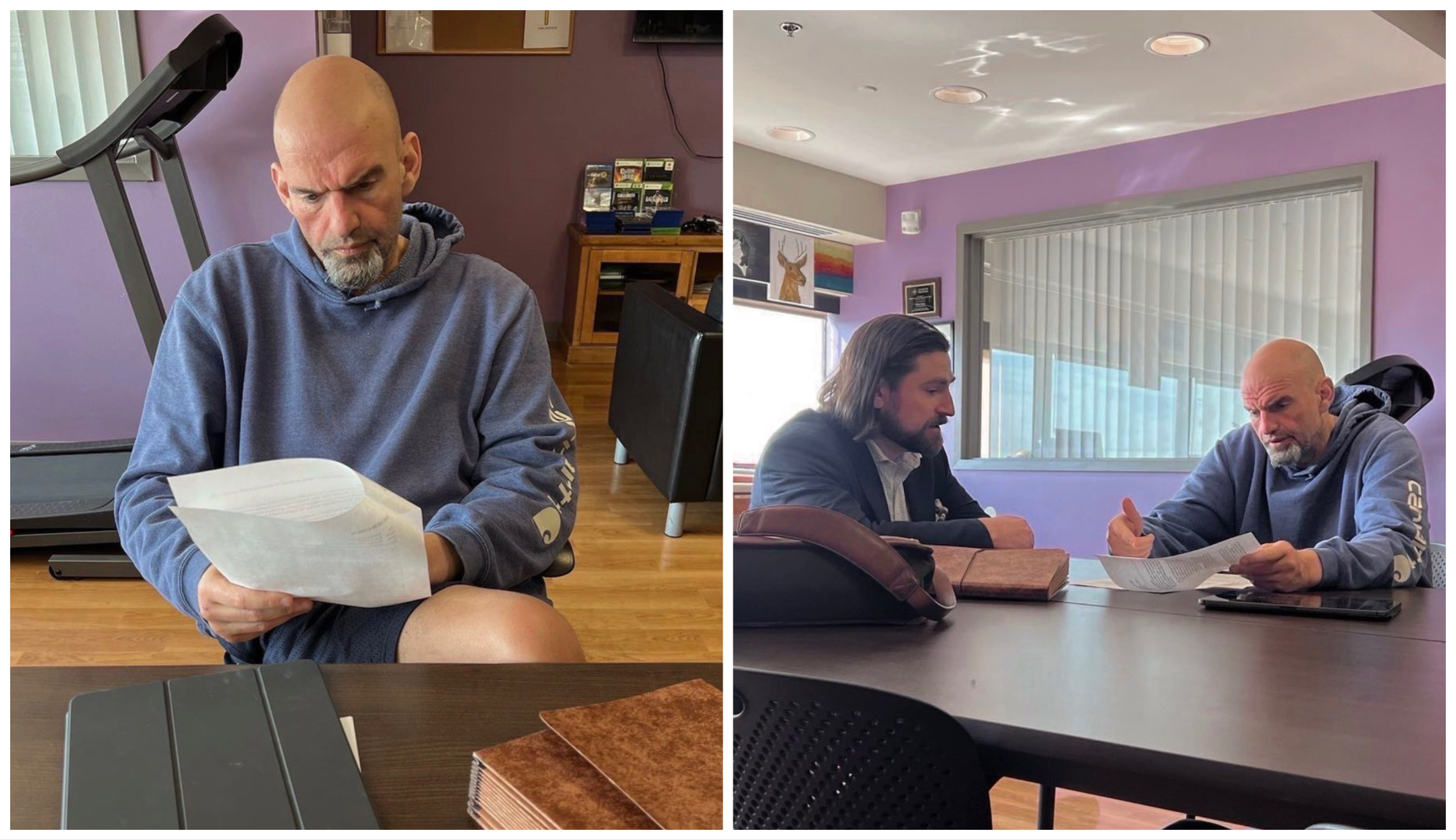 Photos of Fetterman at Walter Reed released for first time since hospitalization