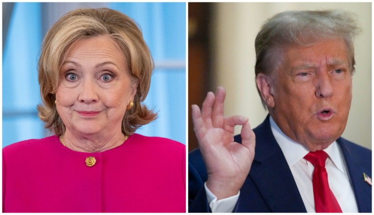 Former Secretary of State Hillary Clinton and former President Donald Trump.