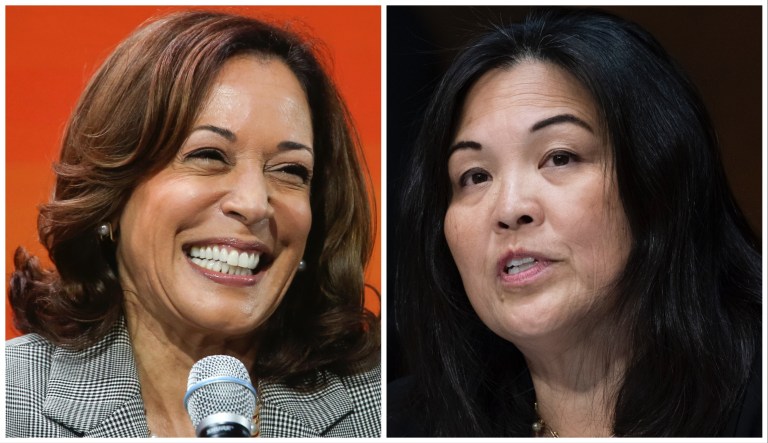 Kamala Harris and Julie Su.