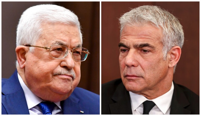 Mahmoud Abbas and Yair Lapid