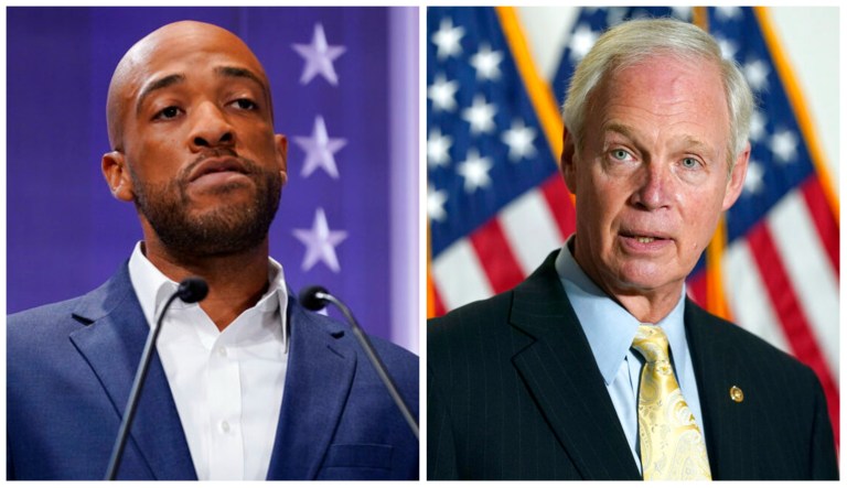 Mandela Barnes and Ron Johnson