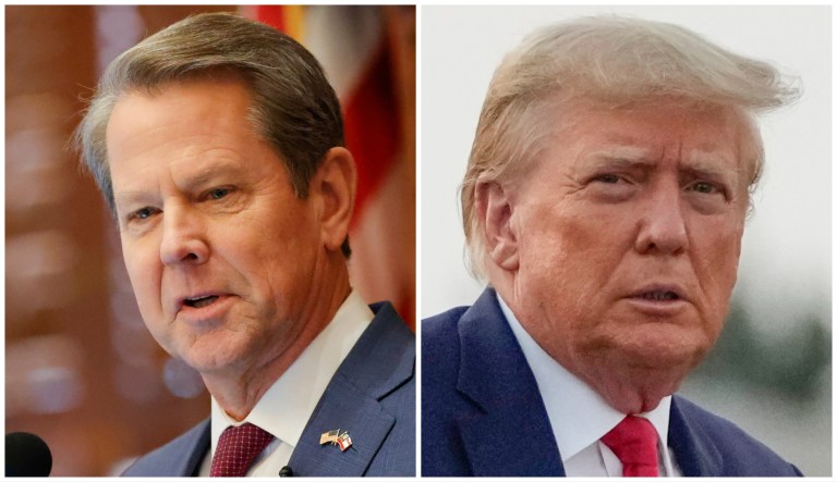 Gov. Brian Kemp (R-GA) and former President Donald Trump