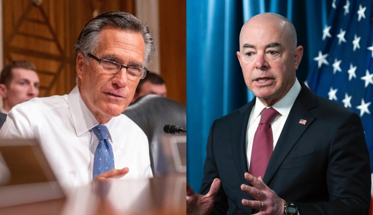 Sen. Mitt Romney (R-UT) sent a letter signed by him and 14 other GOP senators asking the Biden administration and Homeland Security Secretary Alejandro Mayorkas to finish the border wall addressed on May 10.