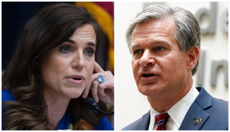 Nancy Mace and Christopher Wray.