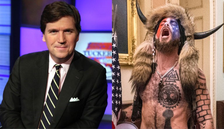 A filing on March 12, 2023 claims that Fox News host Tucker Carlson only showed four minutes of the footage of Jacob Chansley's time in the U.S. Capitol on Jan. 6, 2021.