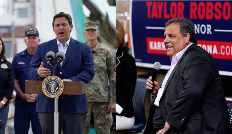 Gov. Ron DeSantis (R-FL) and former New Jersey Gov. Chris Christie.