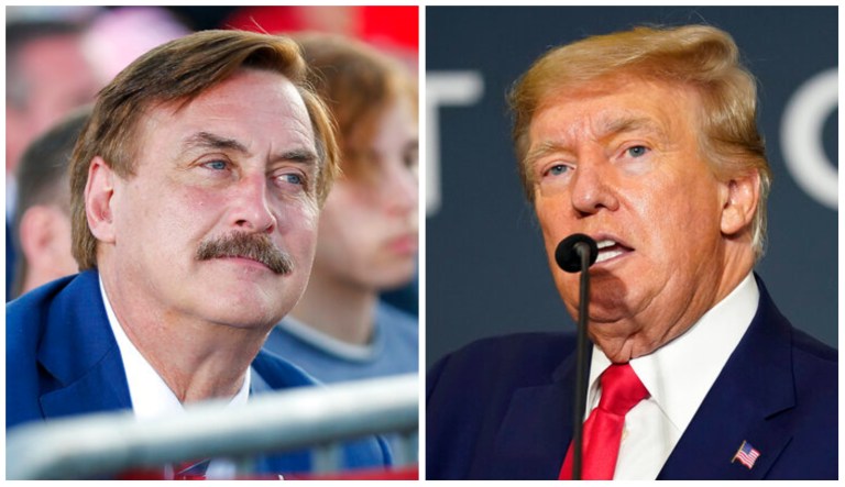 Mike Lindell and Donald Trump.