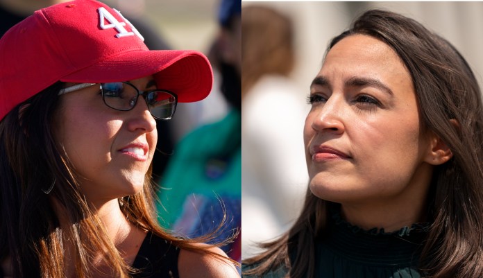 Rep. Lauren Boebert (R-CO) and Rep. Alexandria Ocasio-Cortez (D-NY)