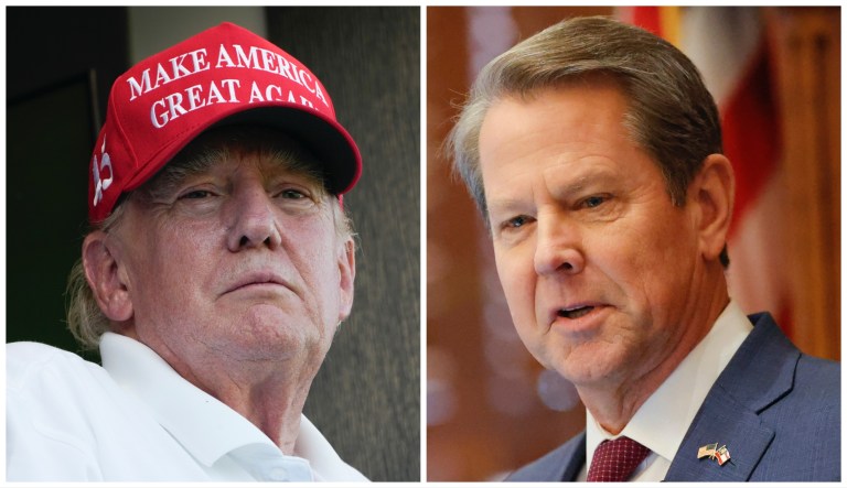 Donald Trump and Brian Kemp.