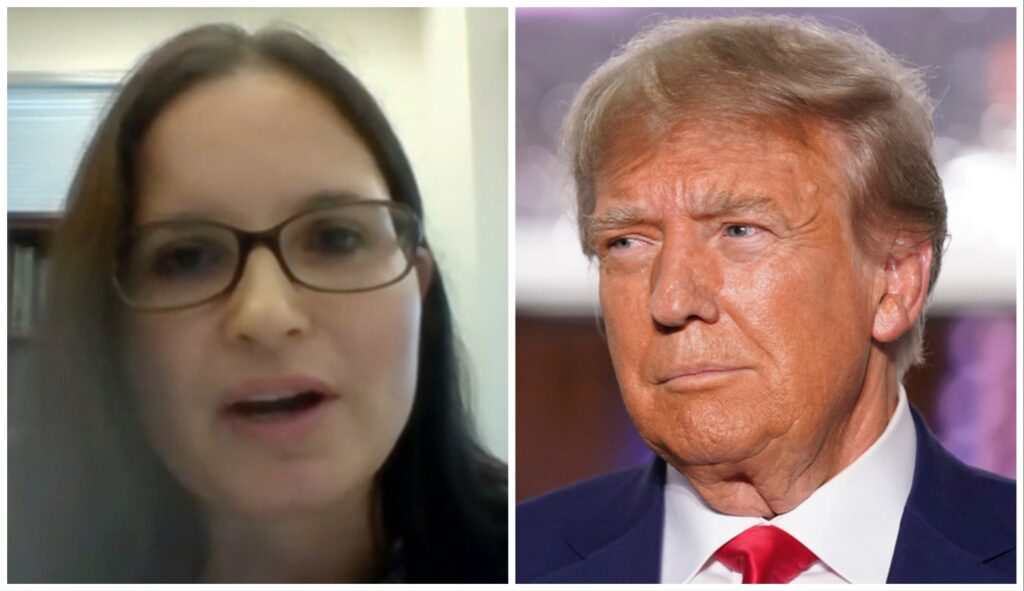 From left to right: U.S. District Judge Aileen Cannon and former President Donald Trump.