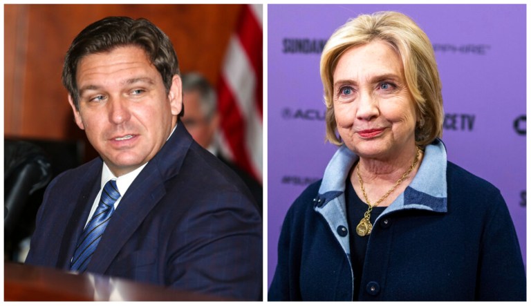 Ron DeSantis and Hillary Clinton.