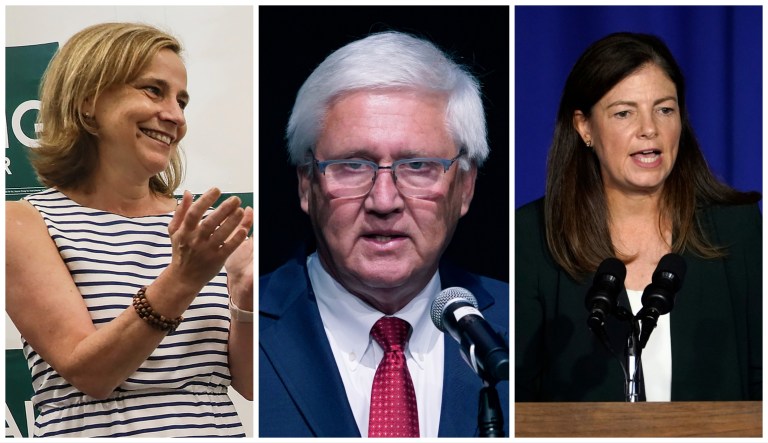 Left: Democratic Mayor Joyce Craig; Center: Former Republican N.H. Senate President Chuck Morse; Right: Former U.S. Sen. Kelly Ayotte (R-NH).
