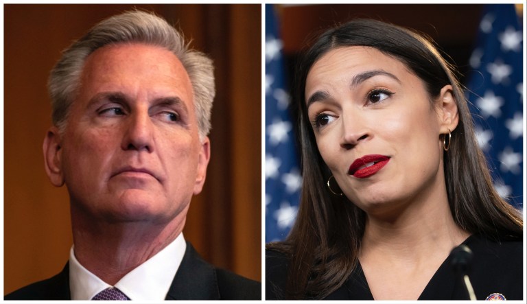 Kevin McCarthy and Alexandria Ocasio-Cortez.