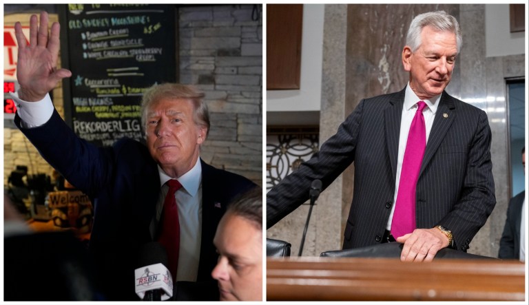 Former President Donald Trump and Sen. Tommy Tuberville (R-AL).