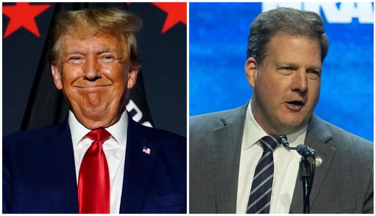 Former President Donald Trump and Gov. Chris Sununu (R-NH)