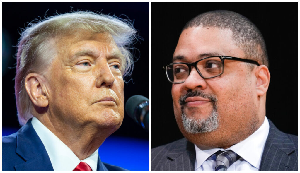 Donald Trump and Alvin Bragg.