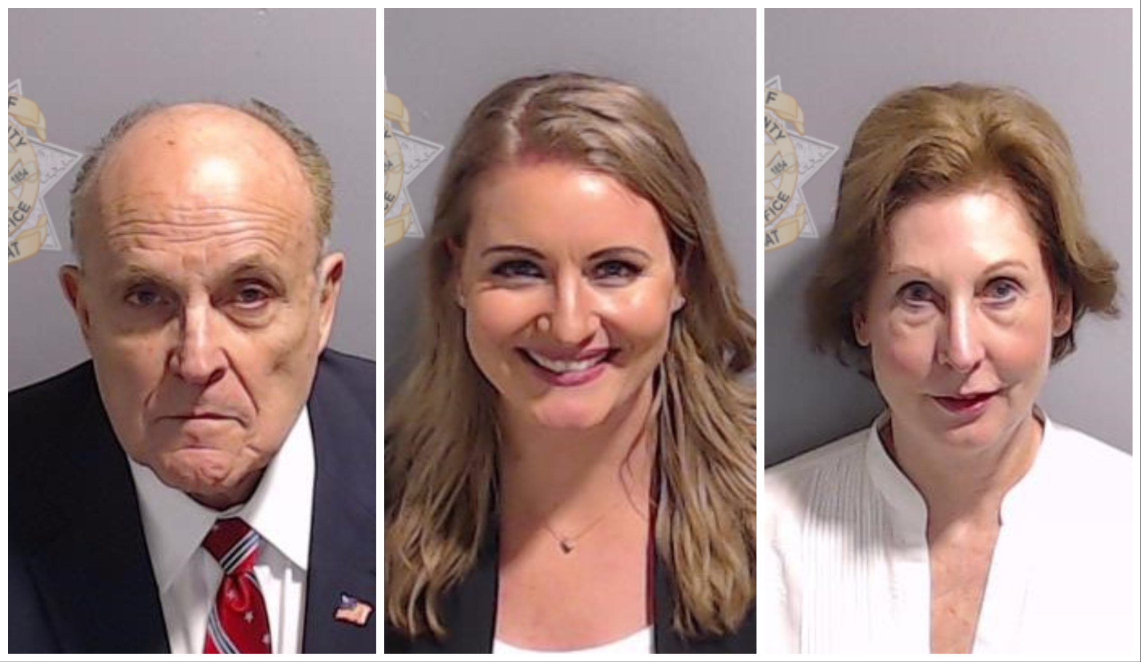 Donald Trump indictment: Mug shots released of smiling Ellis, Giuliani, and Powell