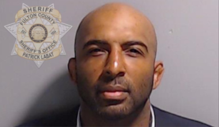 Harrison Floyd on Thursday, Aug. 24, 2023, in Atlanta, after he surrendered and was booked. Floyd is charged alongside former President Donald Trump and 17 others, who are accused by Fulton County District Attorney Fani Willis of attempting to subvert the 2020 election in Georgia.