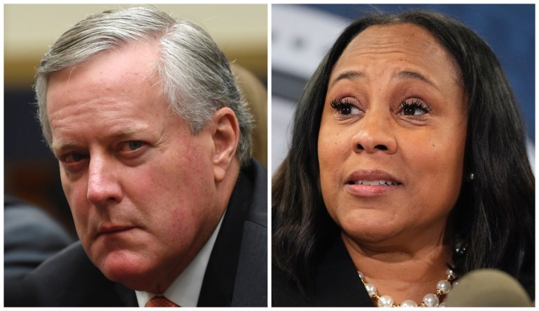 Mark Meadows and Fani Willis.