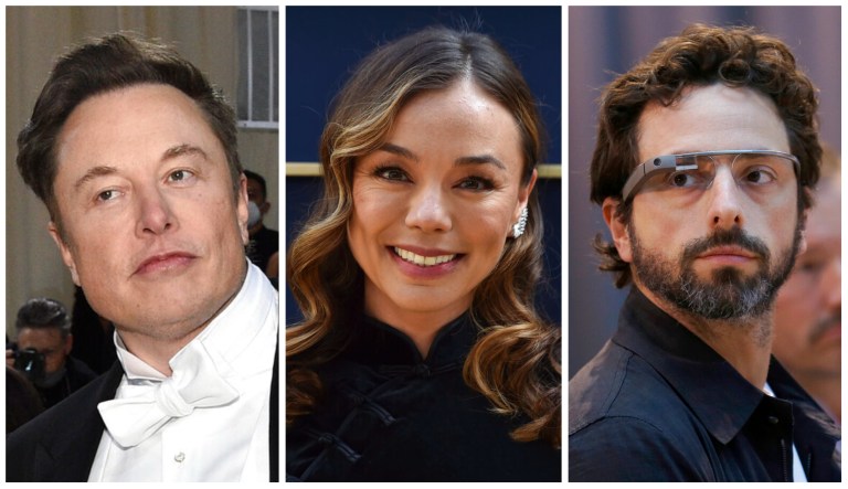 Elon Musk, Nicole Shanahan, Sergey Brin.