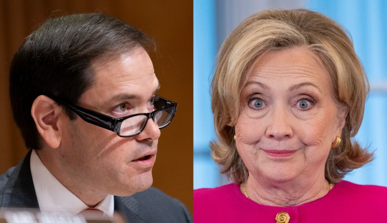 Sen. Marco Rubio (R-FL), left, and former presidential candidate Hillary Clinton, right.