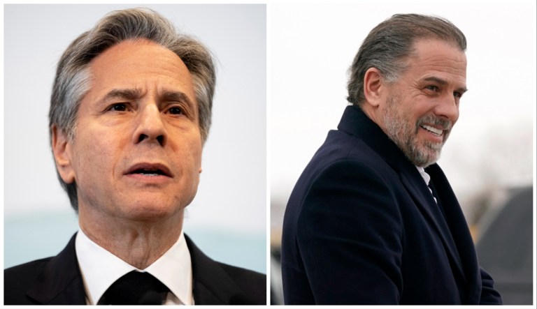 Antony Blinken (left) and Hunter Biden (right)