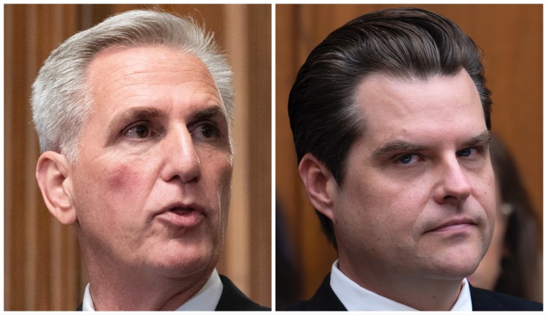 Kevin McCarthy and Matt Gaetz.